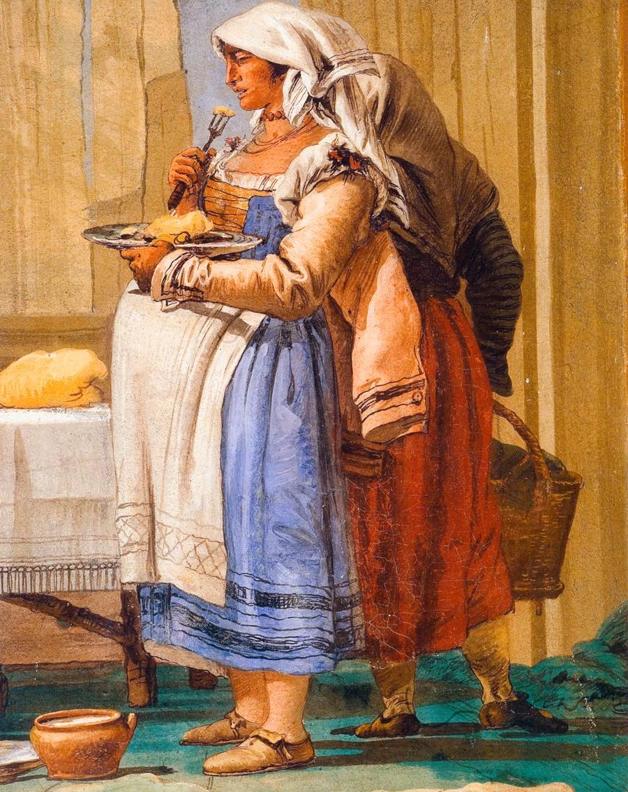 Pranzo di famiglia - Villa Valmarana ai Nani, Vicenza, dettaglio